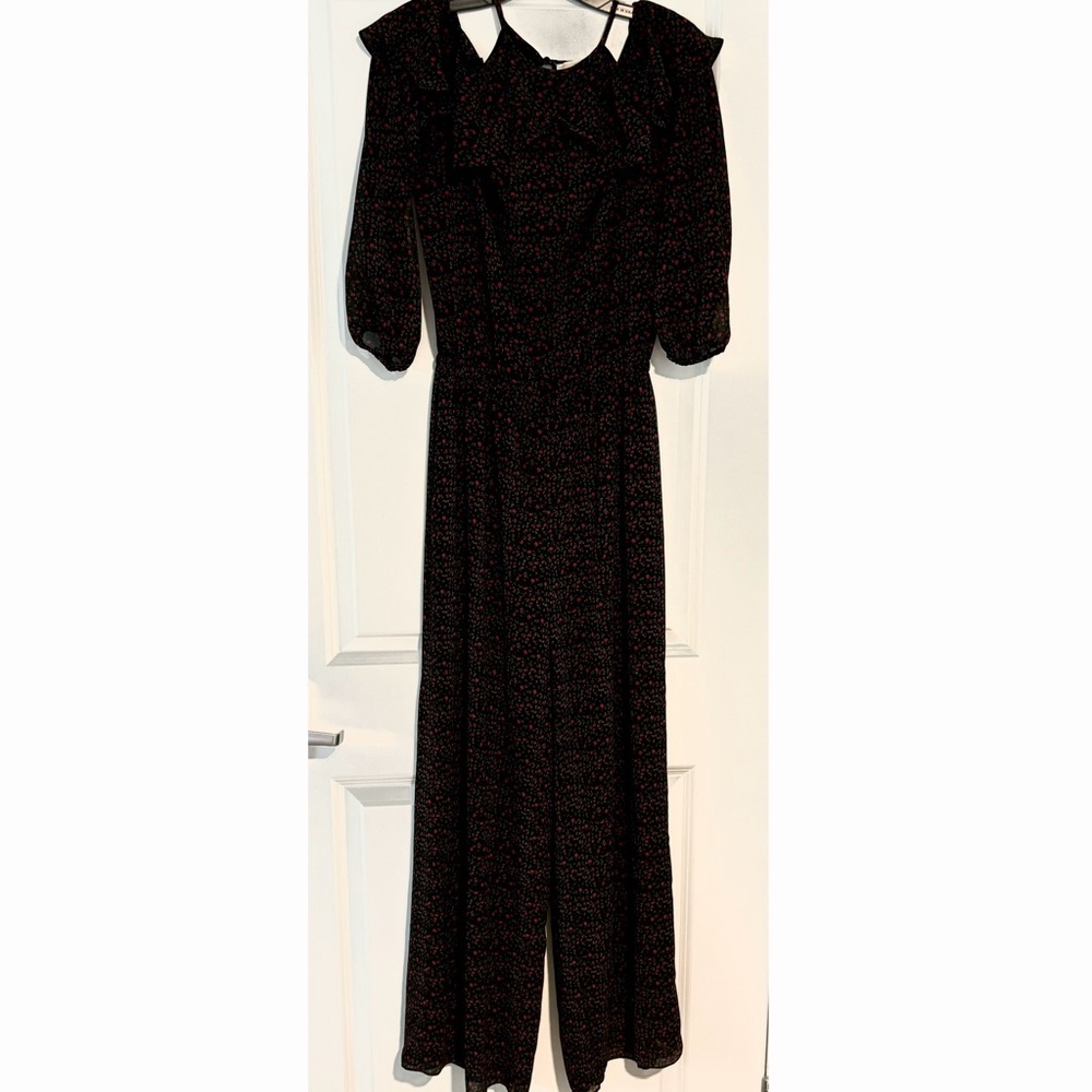 Michael Kors Black Floral Jumpsuit